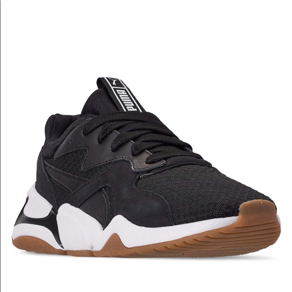 Puma Black and White Athletic Shoes